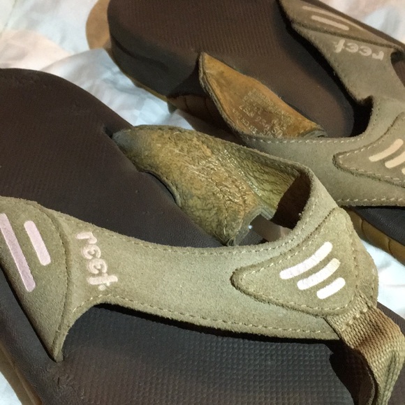 Free Reef pink & brown slap flip flop - Picture 2 of 7